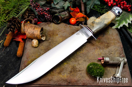 Bark River Knives: 1909 Bowie - California Buckeye Burl #4